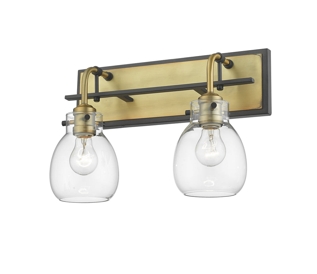 Z-Lite Canada - 466-2S-MB-OBR - Two Light Wall Sconce - Kraken - Matte Black + Olde Brass