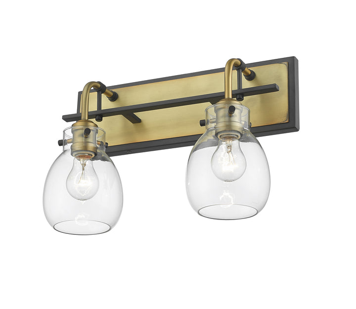 Z-Lite Canada - 466-2S-MB-OBR - Two Light Wall Sconce - Kraken - Matte Black + Olde Brass