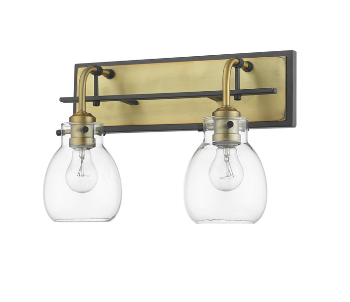 Z-Lite Canada - 466-2S-MB-OBR - Two Light Wall Sconce - Kraken - Matte Black + Olde Brass