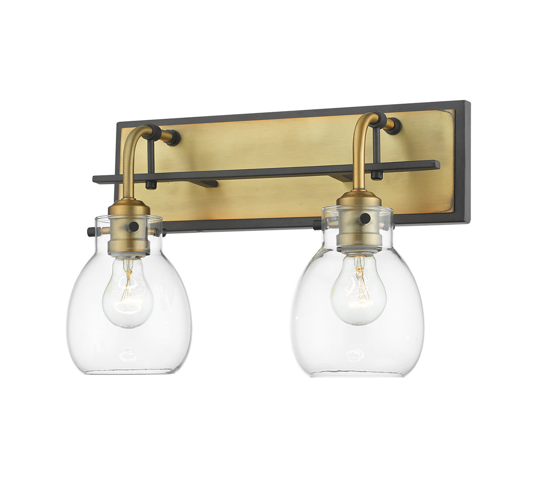 Z-Lite Canada - 466-2S-MB-OBR - Two Light Wall Sconce - Kraken - Matte Black + Olde Brass