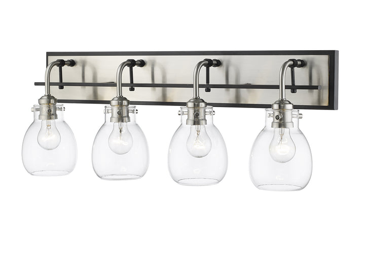 Z-Lite Canada - 466-4V-MB-BN - Four Light Vanity - Kraken - Matte Black + Brushed Nickel