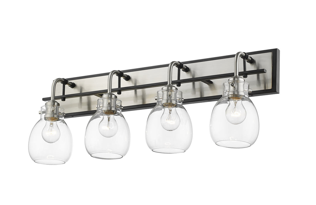Z-Lite Canada - 466-4V-MB-BN - Four Light Vanity - Kraken - Matte Black + Brushed Nickel
