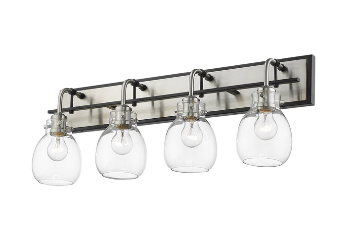 Z-Lite Canada - 466-4V-MB-BN - Four Light Vanity - Kraken - Matte Black + Brushed Nickel