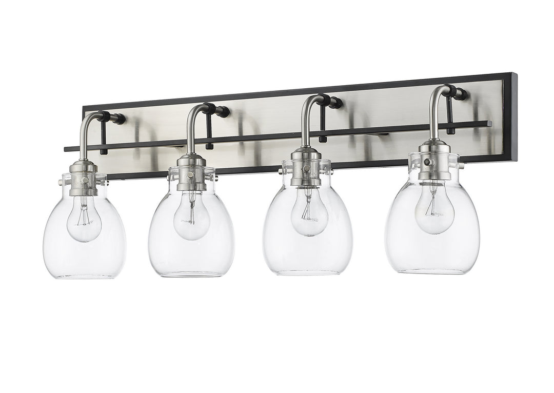 Z-Lite Canada - 466-4V-MB-BN - Four Light Vanity - Kraken - Matte Black + Brushed Nickel