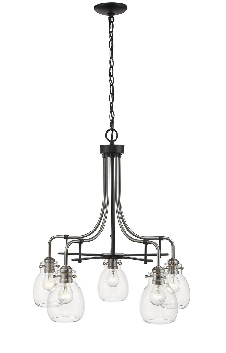 Z-Lite Canada - 466-5MB-BN - Five Light Chandelier - Kraken - Matte Black + Brushed Nickel