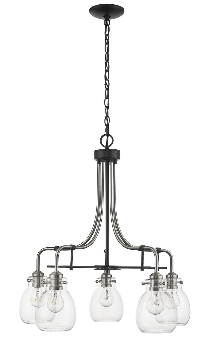 Z-Lite Canada - 466-5MB-BN - Five Light Chandelier - Kraken - Matte Black + Brushed Nickel