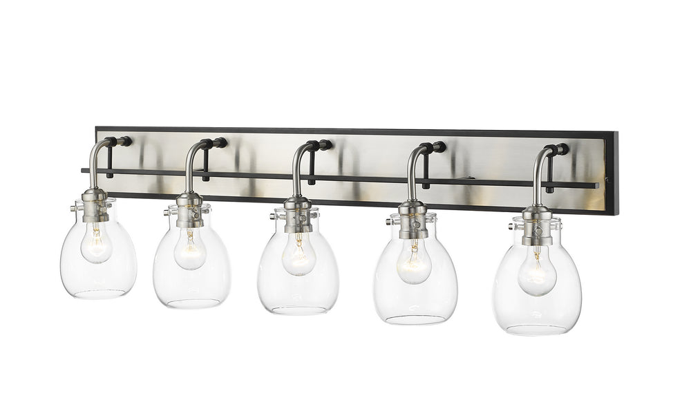 Z-Lite Canada - 466-5V-MB-BN - Five Light Vanity - Kraken - Matte Black + Brushed Nickel