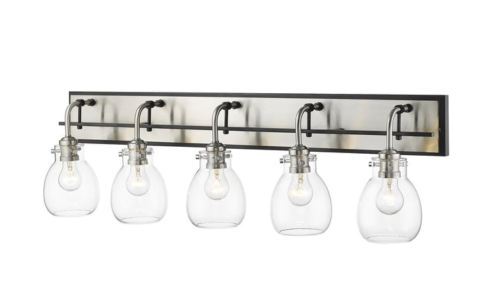 Z-Lite Canada - 466-5V-MB-BN - Five Light Vanity - Kraken - Matte Black + Brushed Nickel