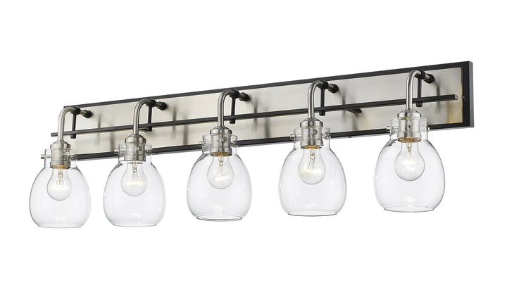 Z-Lite Canada - 466-5V-MB-BN - Five Light Vanity - Kraken - Matte Black + Brushed Nickel
