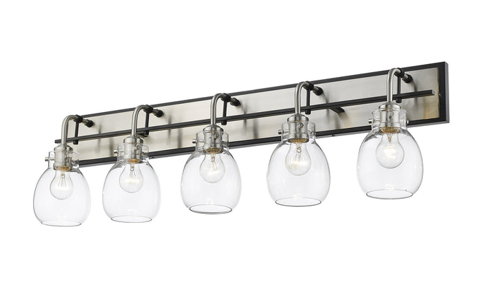 Z-Lite Canada - 466-5V-MB-BN - Five Light Vanity - Kraken - Matte Black + Brushed Nickel