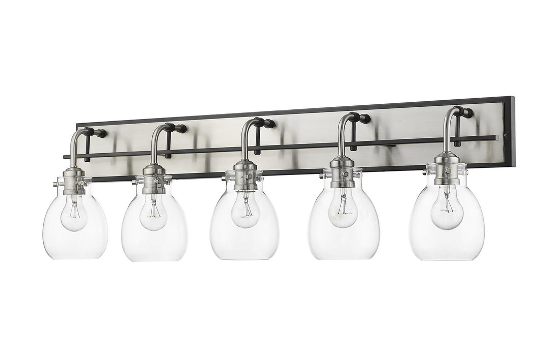 Z-Lite Canada - 466-5V-MB-BN - Five Light Vanity - Kraken - Matte Black + Brushed Nickel