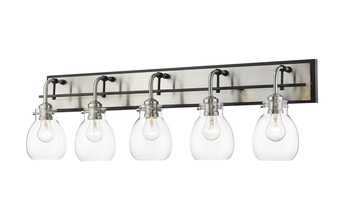 Z-Lite Canada - 466-5V-MB-BN - Five Light Vanity - Kraken - Matte Black + Brushed Nickel