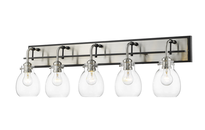 Z-Lite Canada - 466-5V-MB-BN - Five Light Vanity - Kraken - Matte Black + Brushed Nickel
