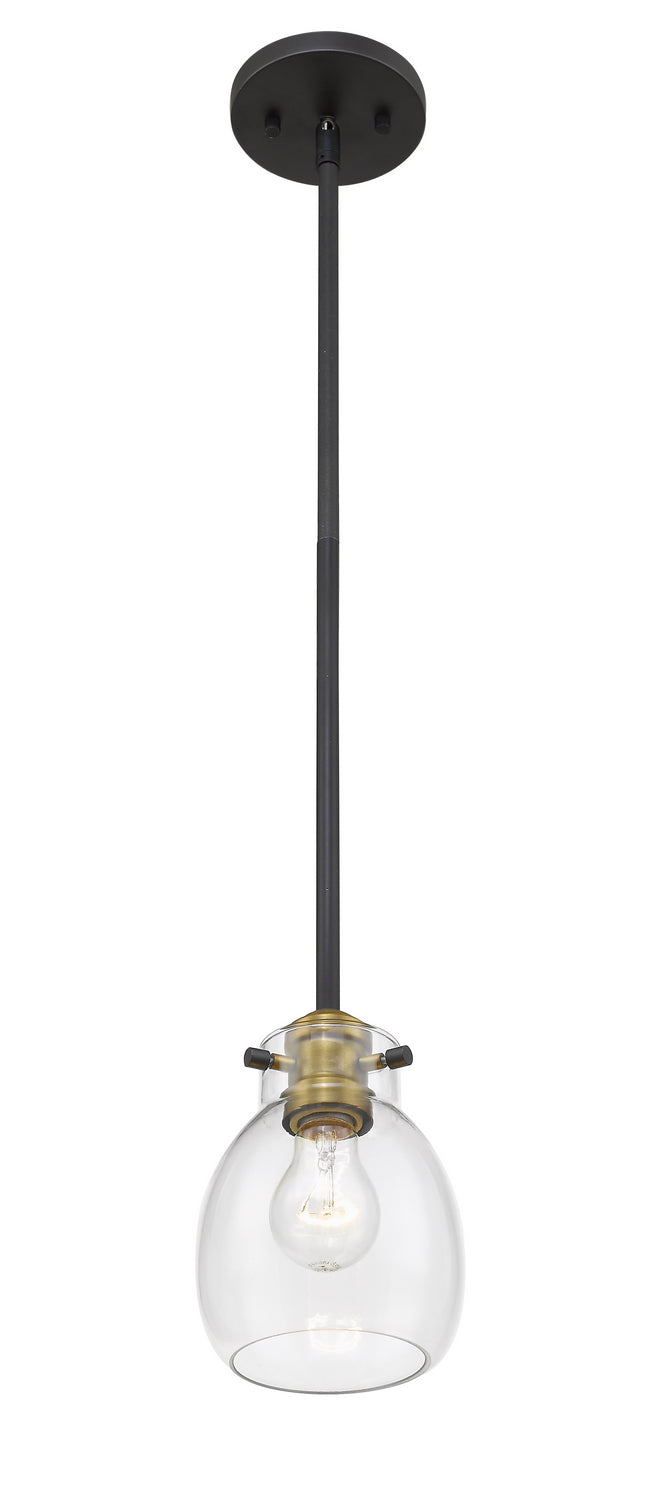 Z-Lite Canada - 466MP-MB-OBR - One Light Pendant - Kraken - Matte Black + Olde Brass