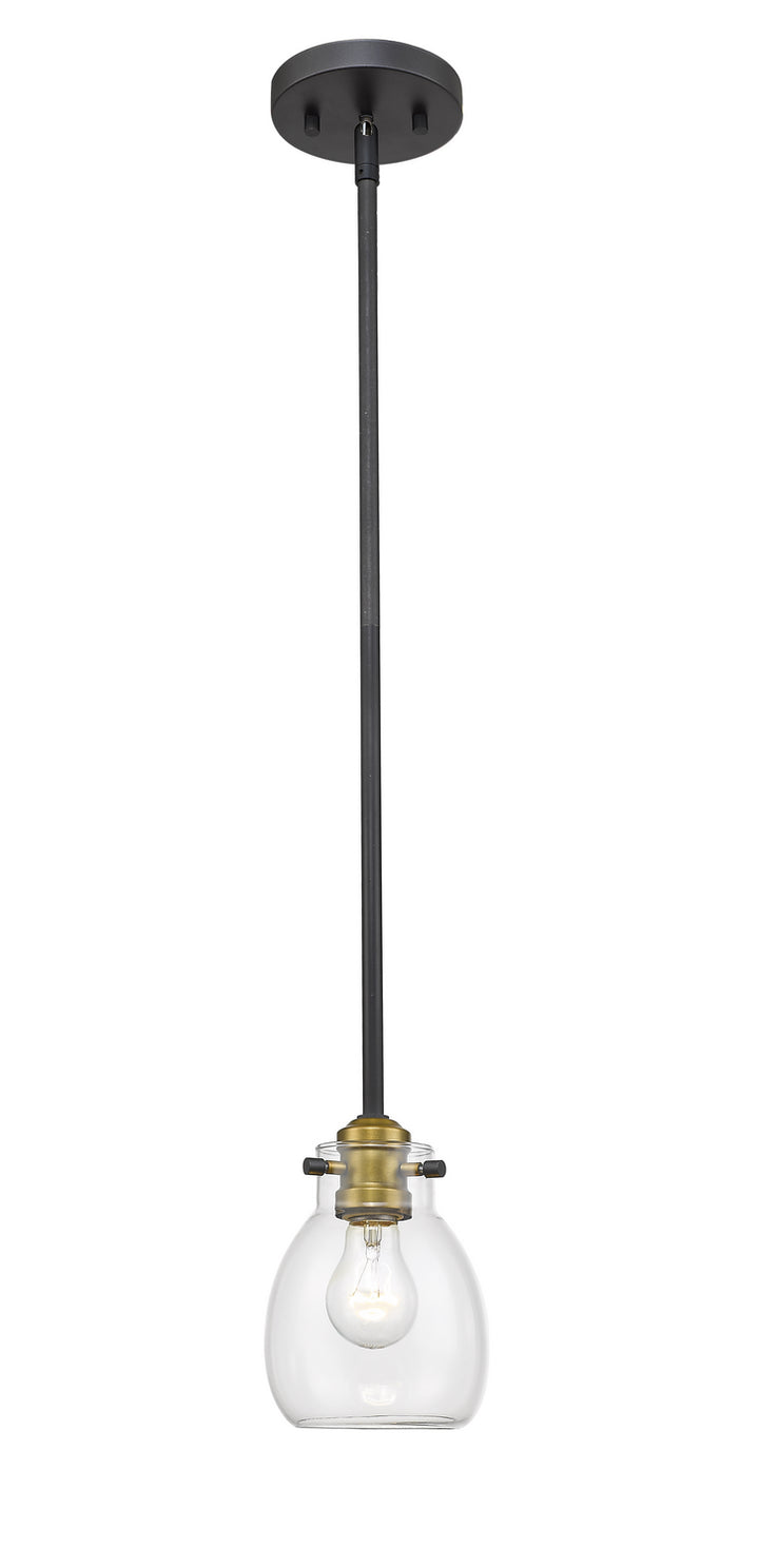 Z-Lite Canada - 466MP-MB-OBR - One Light Pendant - Kraken - Matte Black + Olde Brass