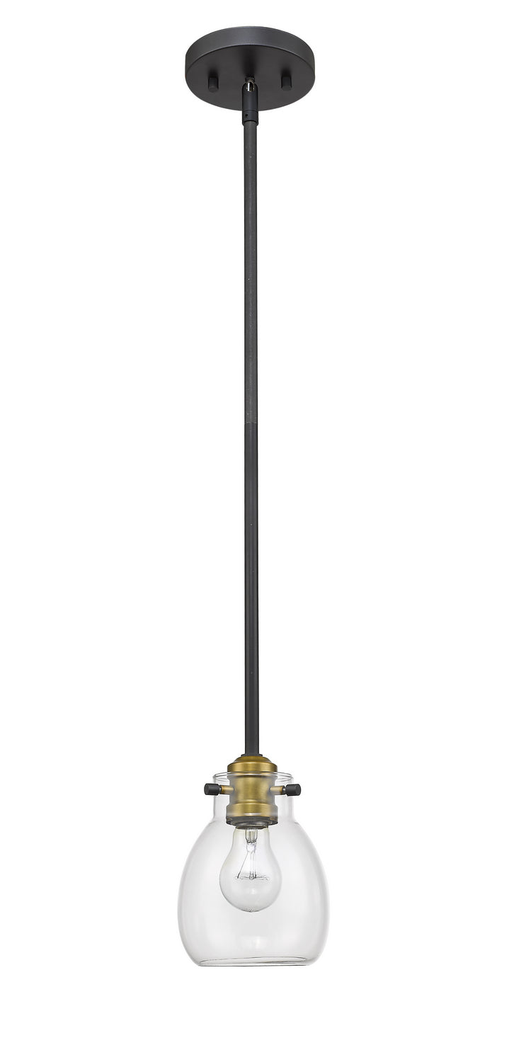Z-Lite Canada - 466MP-MB-OBR - One Light Pendant - Kraken - Matte Black + Olde Brass