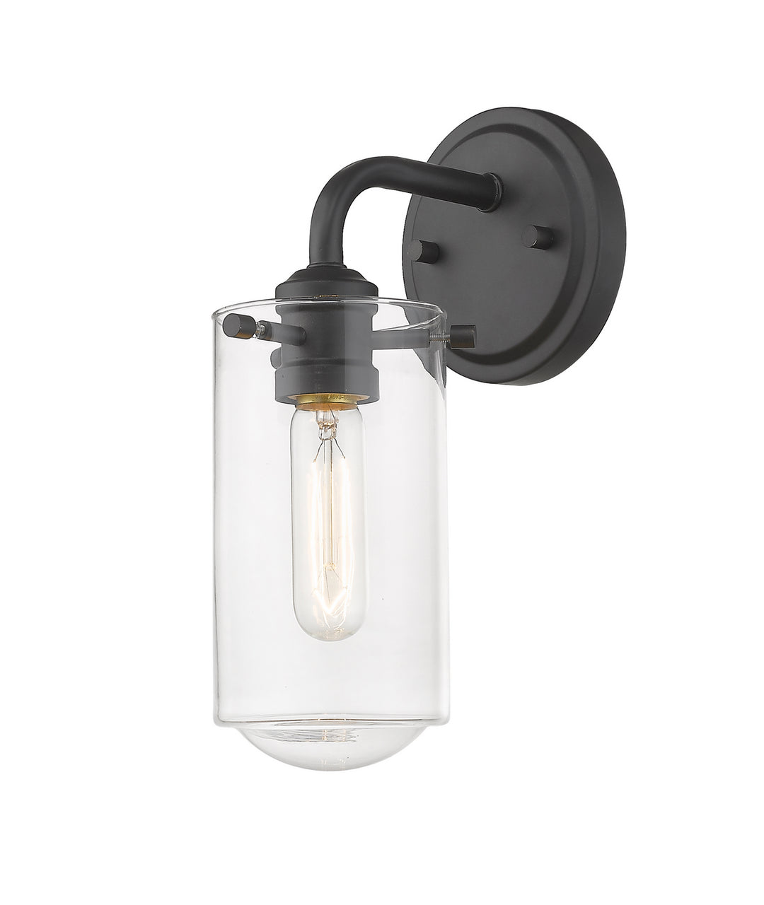 Delaney One Light Wall Sconce in Matte Black - available from The Lighting Shoppe, trusted by Canadian homeowners