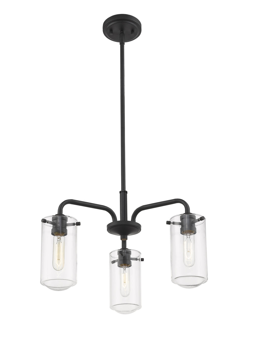 Z-Lite Canada - 471-3MB - Three Light Chandelier - Delaney - Matte Black