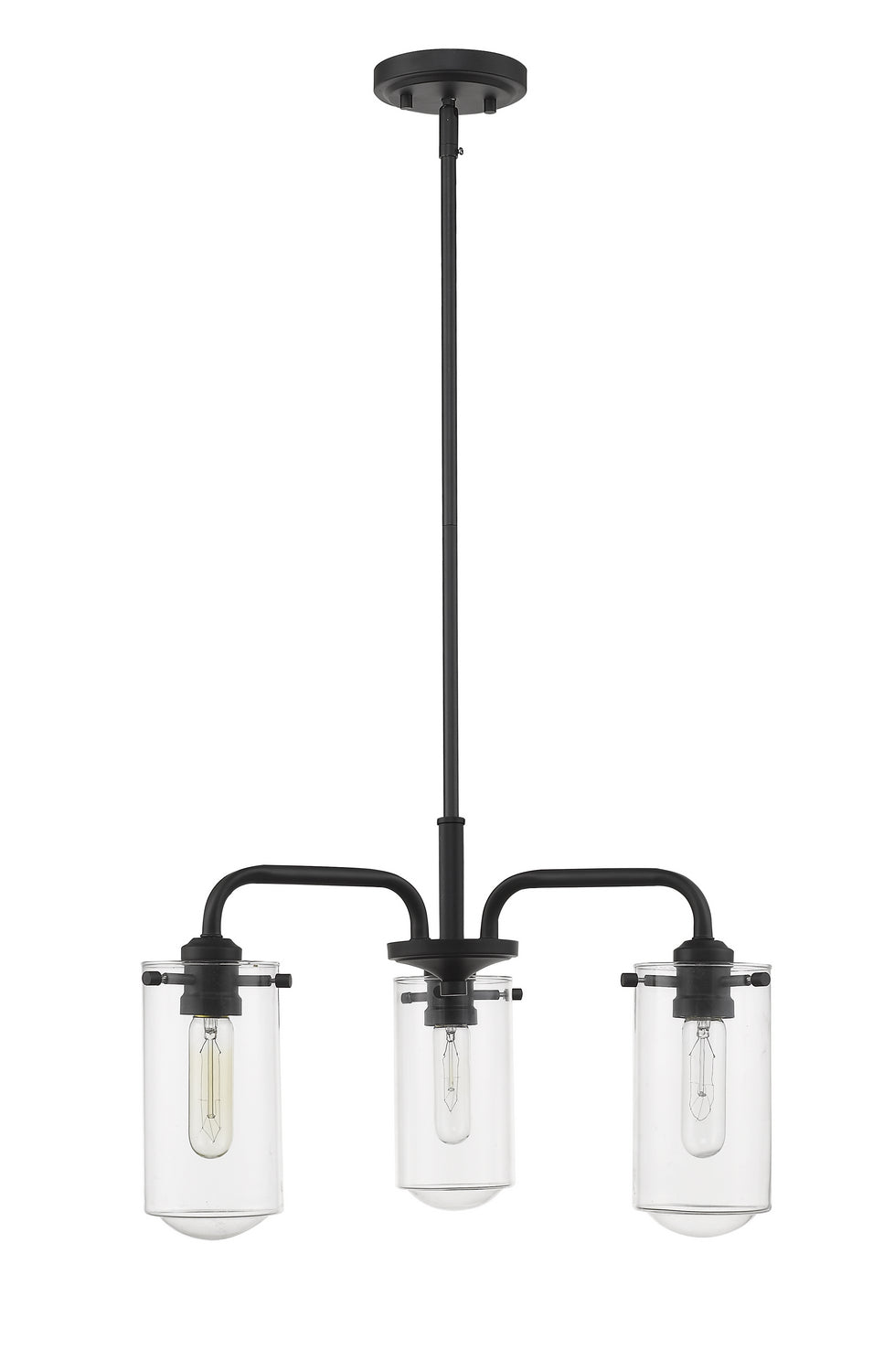Z-Lite Canada - 471-3MB - Three Light Chandelier - Delaney - Matte Black