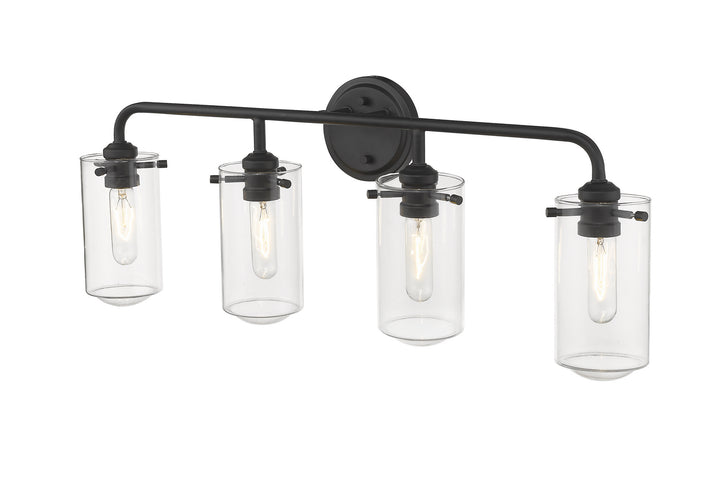 Z-Lite Canada - 471-4V-MB - Four Light Vanity - Delaney - Matte Black