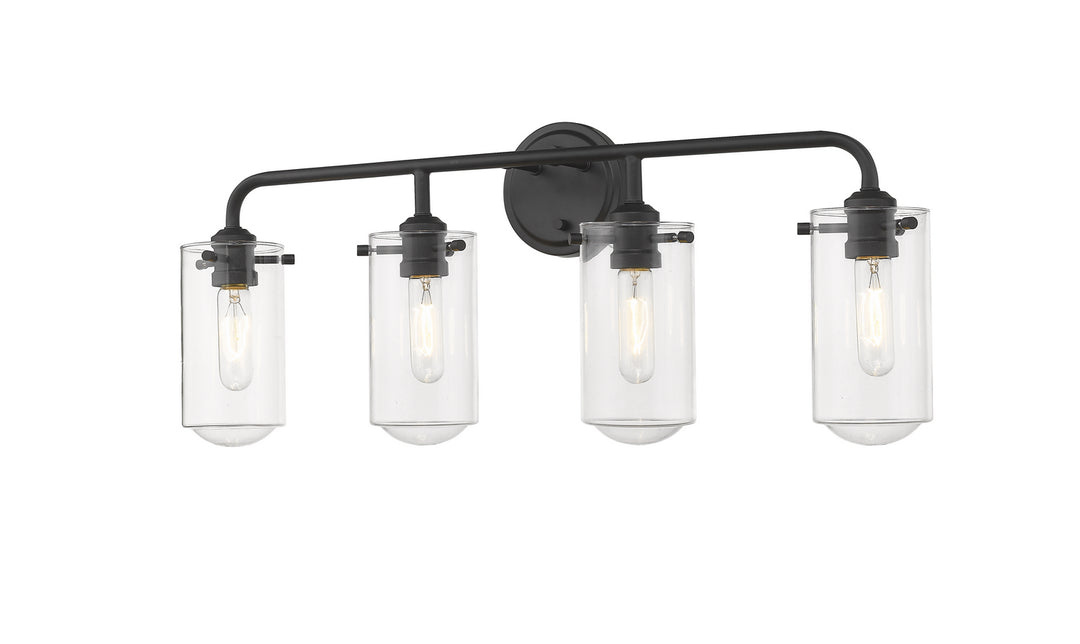 Z-Lite Canada - 471-4V-MB - Four Light Vanity - Delaney - Matte Black