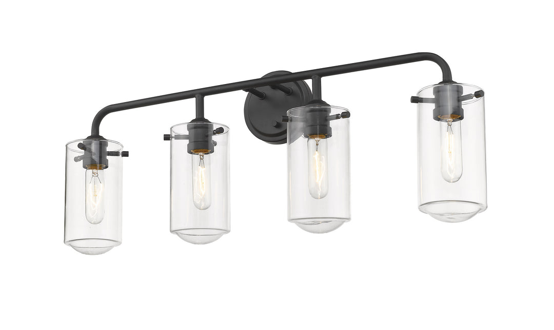 Z-Lite Canada - 471-4V-MB - Four Light Vanity - Delaney - Matte Black