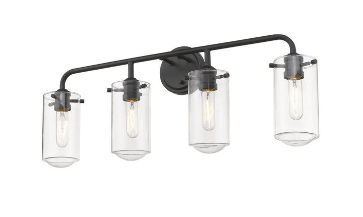 Z-Lite Canada - 471-4V-MB - Four Light Vanity - Delaney - Matte Black