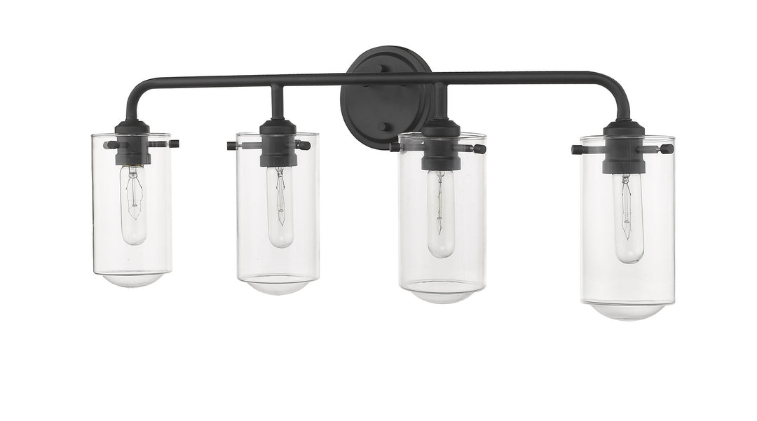 Z-Lite Canada - 471-4V-MB - Four Light Vanity - Delaney - Matte Black