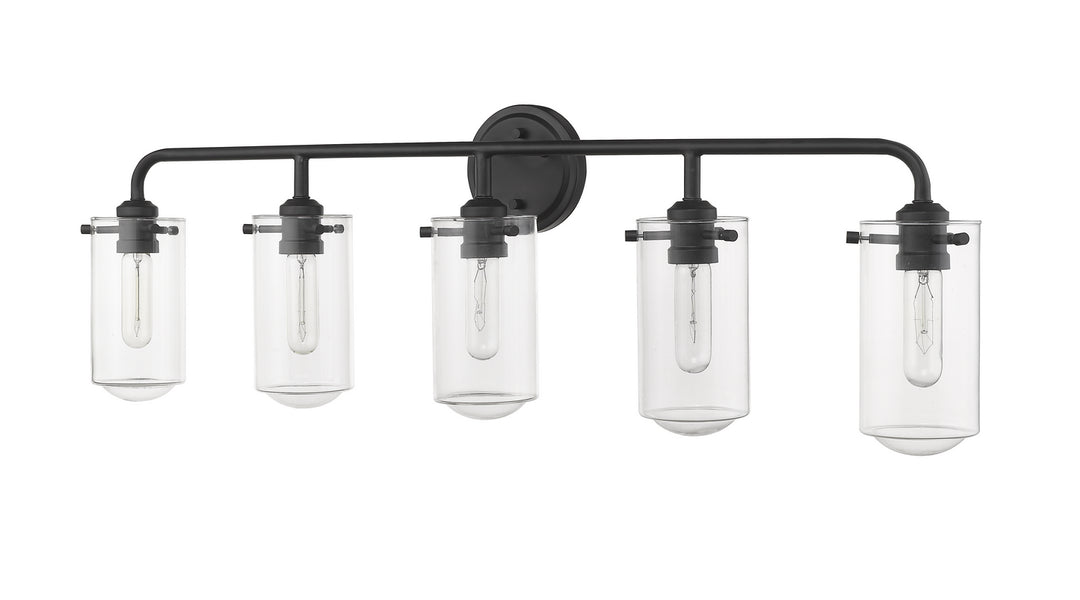 Z-Lite Canada - 471-5V-MB - Five Light Vanity - Delaney - Matte Black
