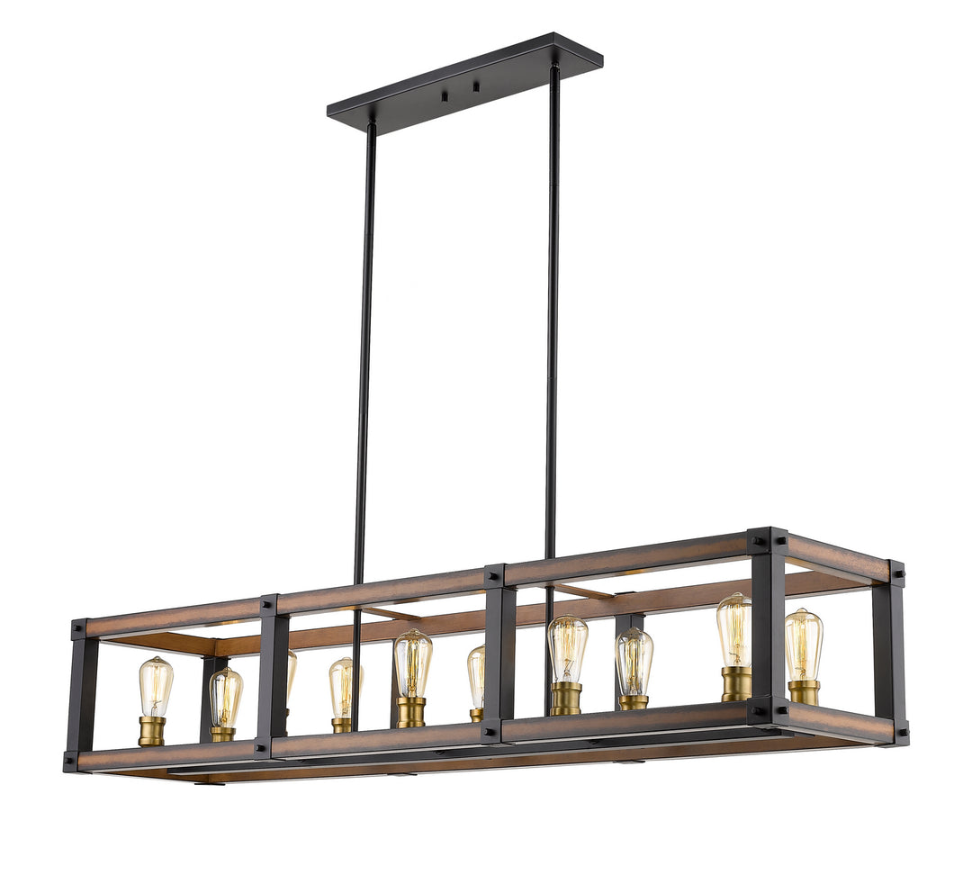 Z-Lite Canada - 472-10L-RM - Ten Light Linear Chandelier - Kirkland - Rustic Mahogany