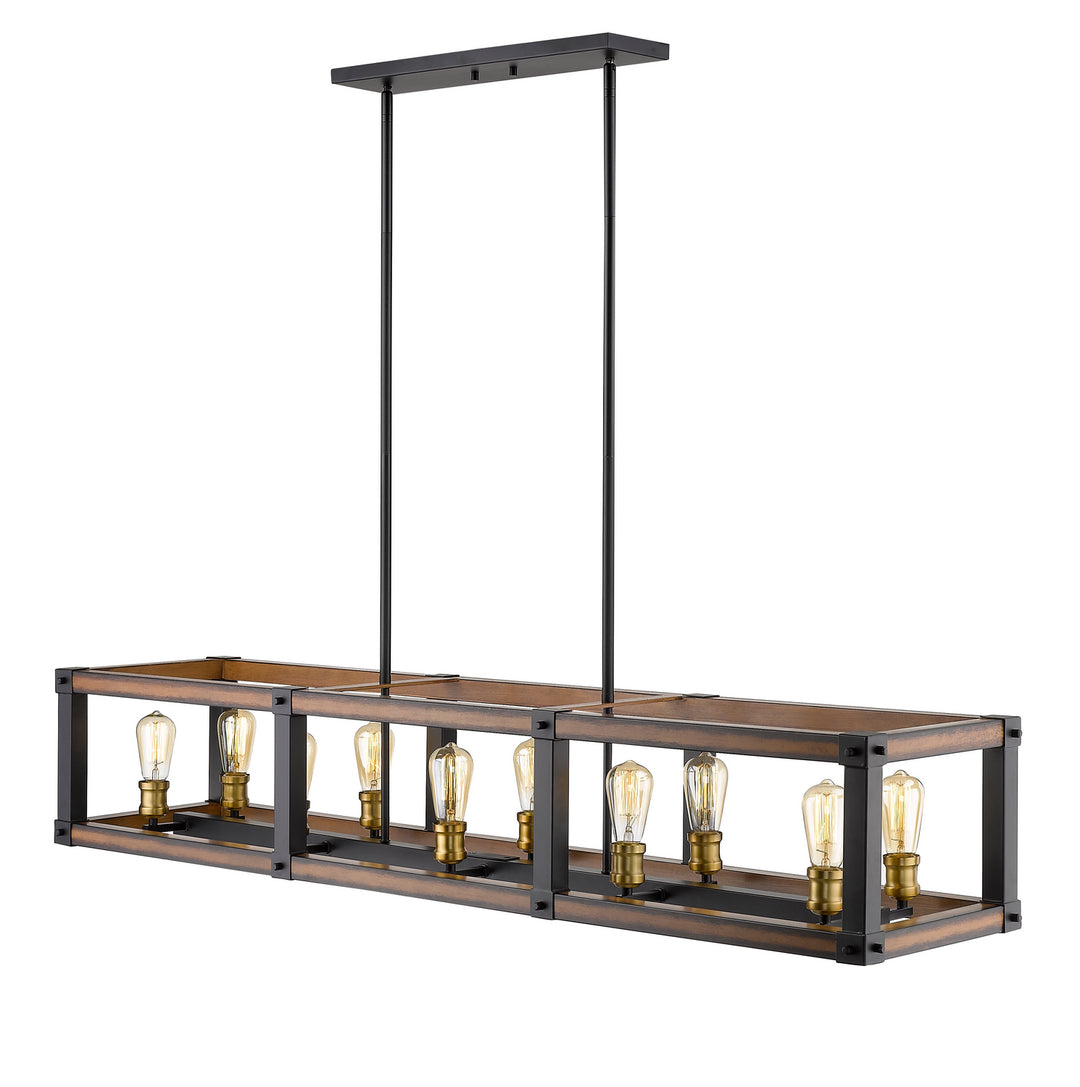 Z-Lite Canada - 472-10L-RM - Ten Light Linear Chandelier - Kirkland - Rustic Mahogany