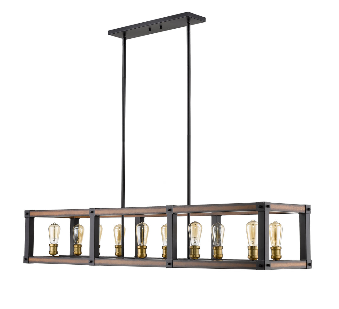 Z-Lite Canada - 472-10L-RM - Ten Light Linear Chandelier - Kirkland - Rustic Mahogany