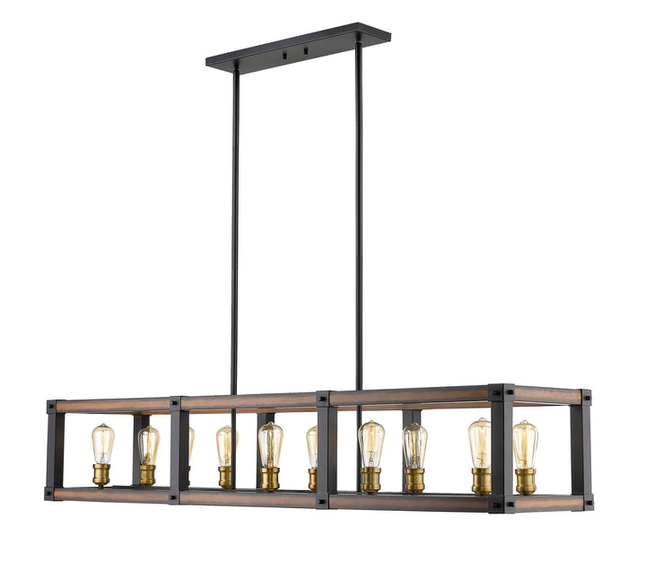 Z-Lite Canada - 472-10L-RM - Ten Light Linear Chandelier - Kirkland - Rustic Mahogany