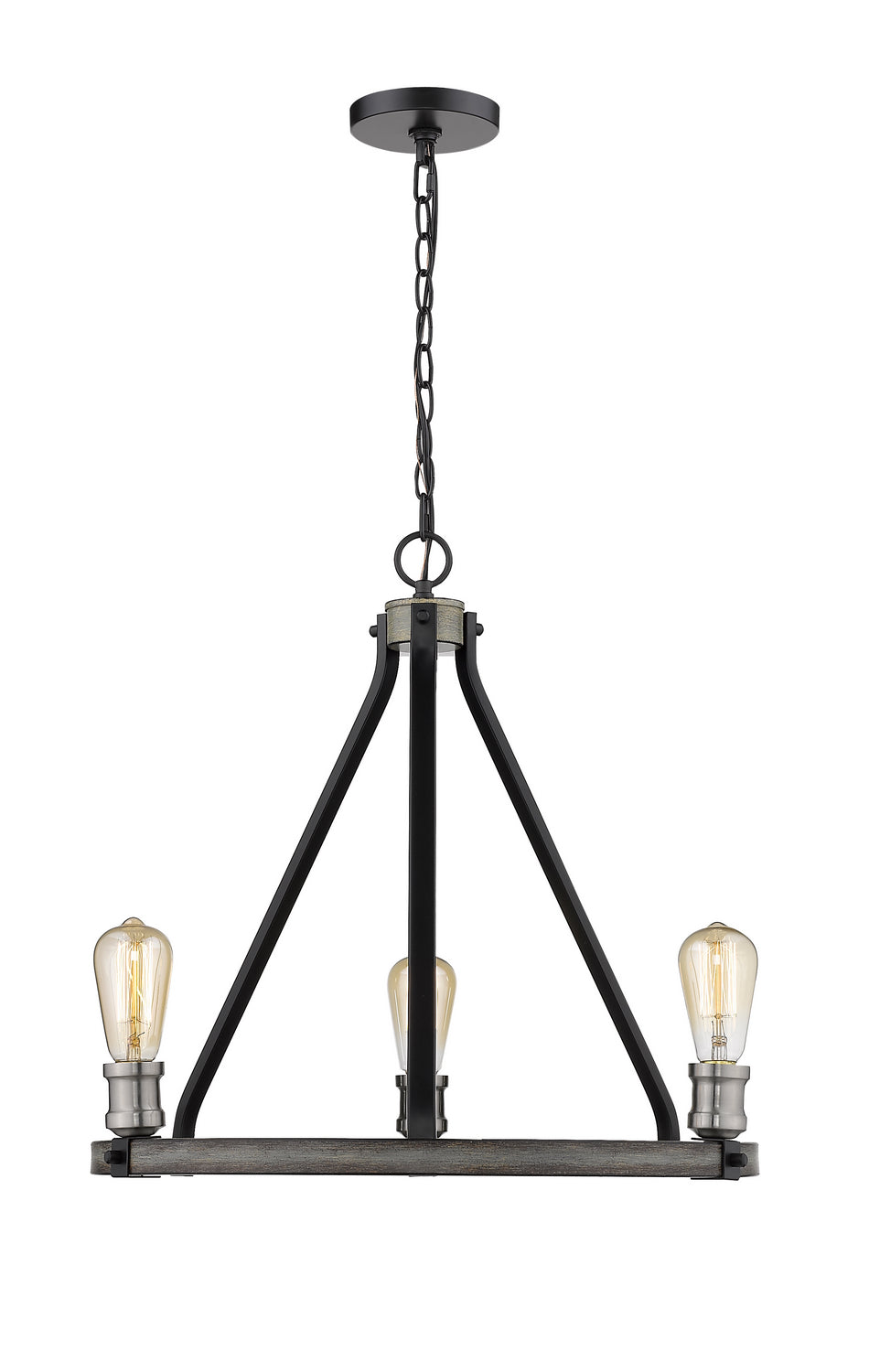 Z-Lite Canada - 472-3ABB - Three Light Chandelier - Kirkland - Ashen Barnboard