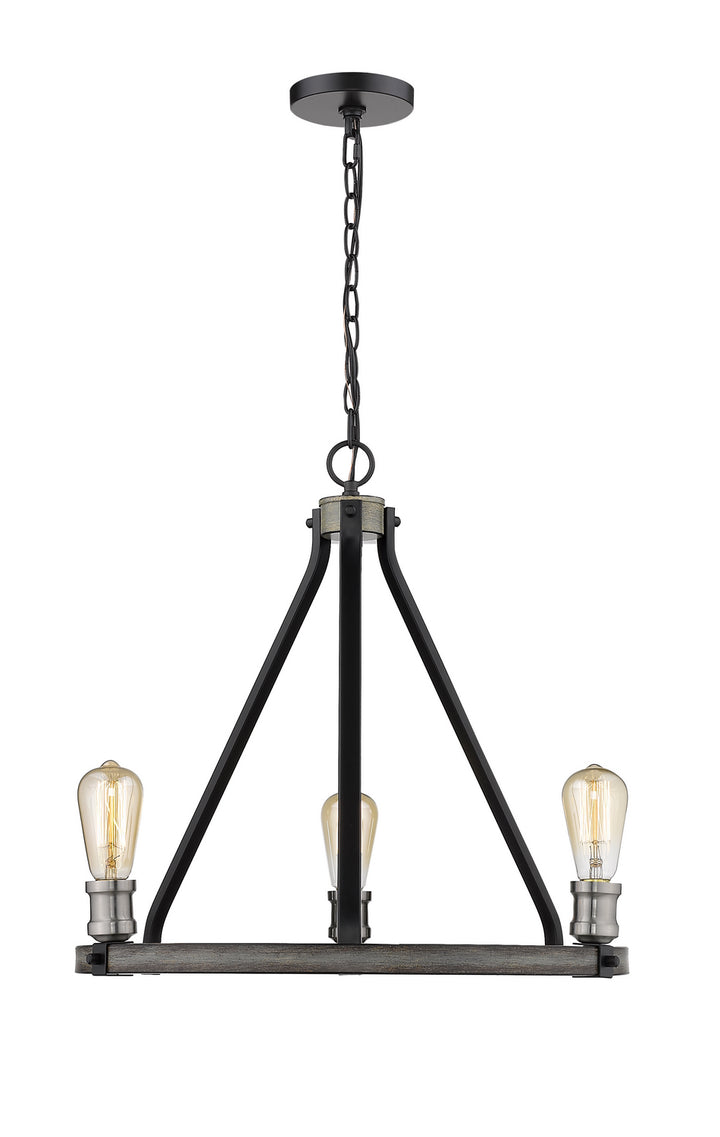 Z-Lite Canada - 472-3ABB - Three Light Chandelier - Kirkland - Ashen Barnboard