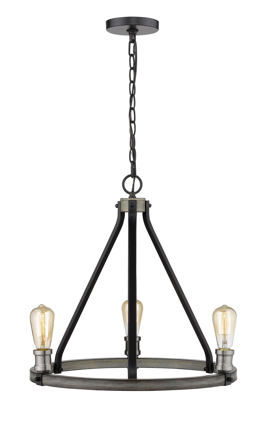 Z-Lite Canada - 472-3ABB - Three Light Chandelier - Kirkland - Ashen Barnboard