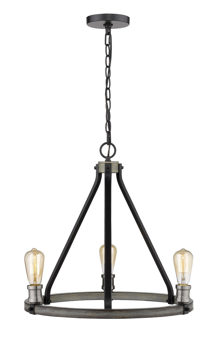 Z-Lite Canada - 472-3ABB - Three Light Chandelier - Kirkland - Ashen Barnboard