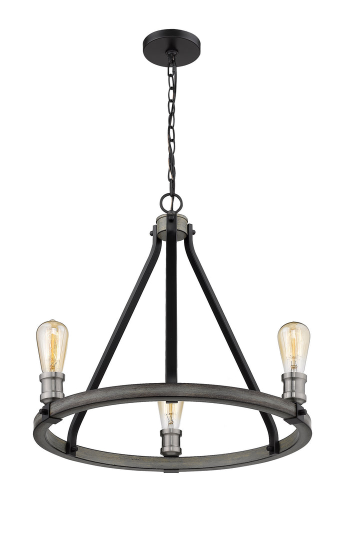 Z-Lite Canada - 472-3ABB - Three Light Chandelier - Kirkland - Ashen Barnboard