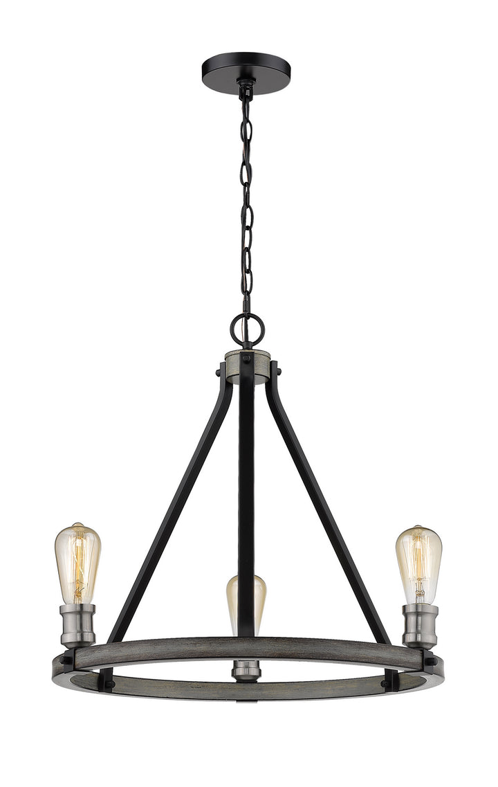 Z-Lite Canada - 472-3ABB - Three Light Chandelier - Kirkland - Ashen Barnboard