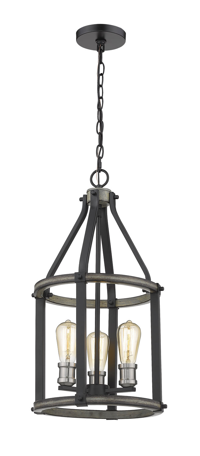 Z-Lite Canada - 472-3P-ABB - Three Light Pendant - Kirkland - Ashen Barnboard