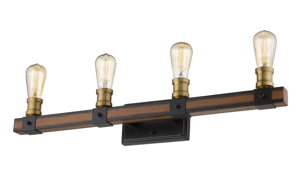 Z-Lite Canada - 472-4V-RM - Four Light Vanity - Kirkland - Rustic Mahogany
