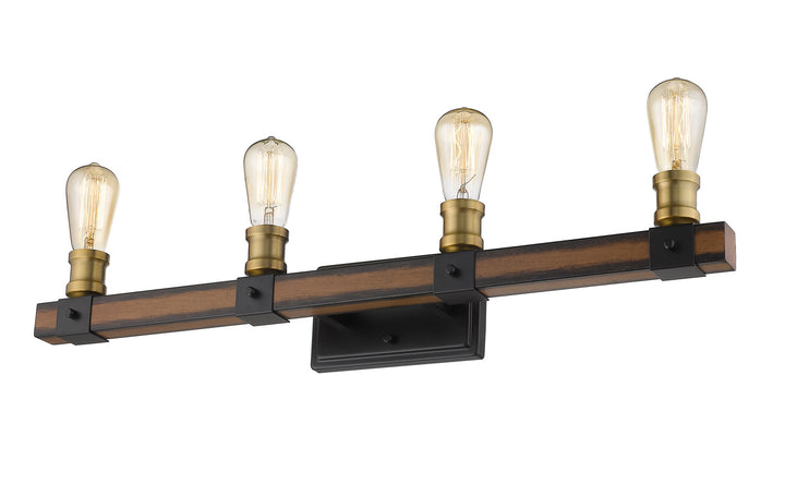 Z-Lite Canada - 472-4V-RM - Four Light Vanity - Kirkland - Rustic Mahogany