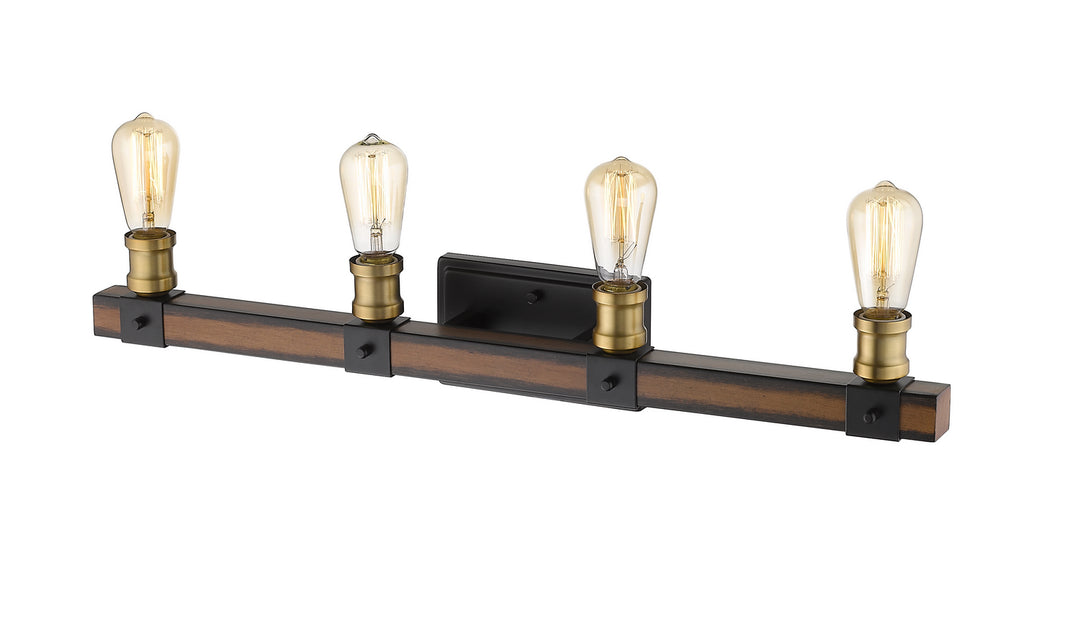 Z-Lite Canada - 472-4V-RM - Four Light Vanity - Kirkland - Rustic Mahogany