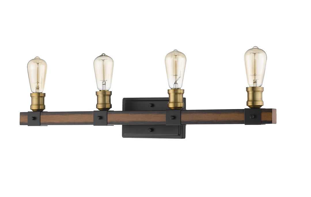 Z-Lite Canada - 472-4V-RM - Four Light Vanity - Kirkland - Rustic Mahogany