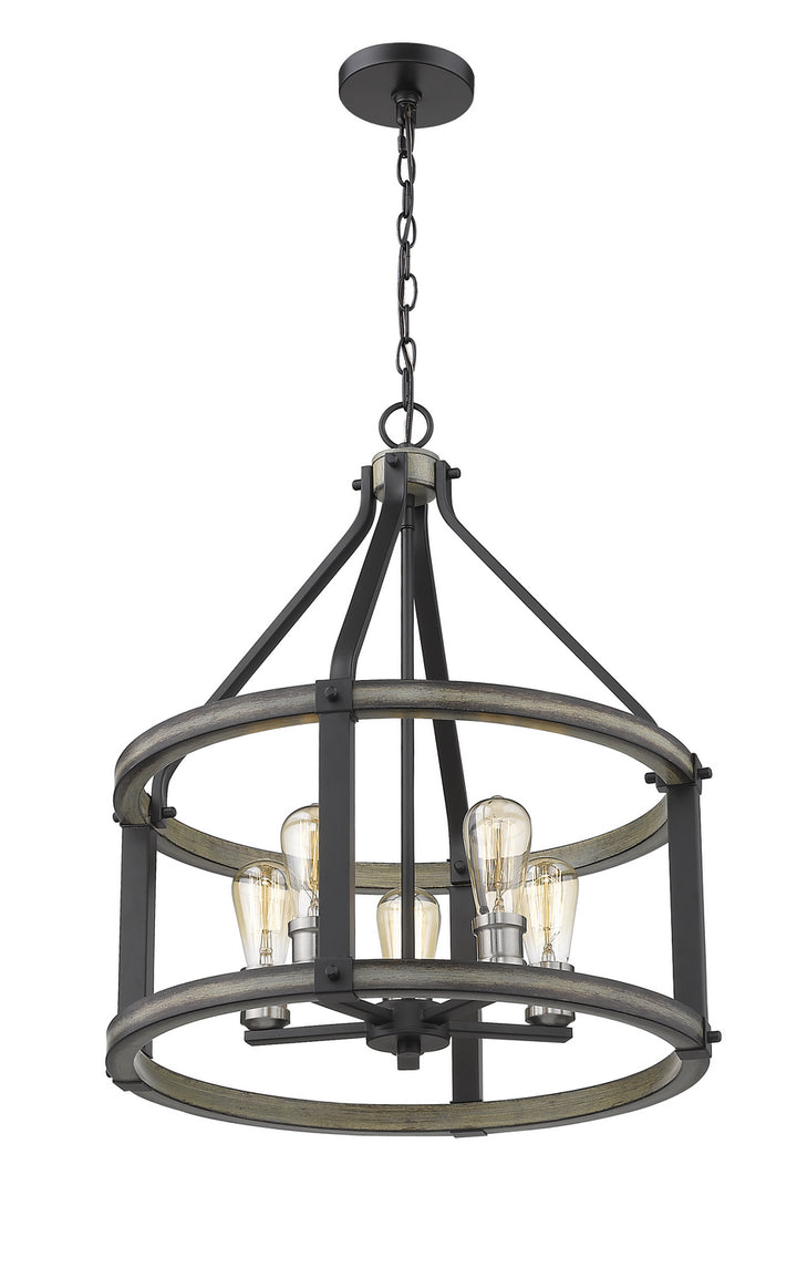 Z-Lite Canada - 472-5D-ABB - Five Light Chandelier - Kirkland - Ashen Barnboard