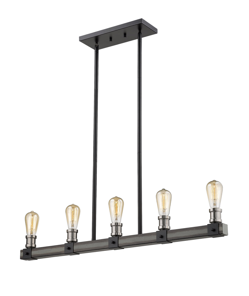 Z-Lite Canada - 472-5L-ABB - Five Light Linear Chandelier - Kirkland - Ashen Barnboard