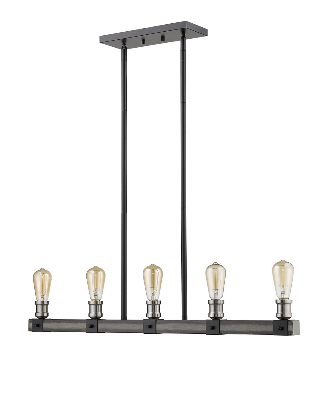 Z-Lite Canada - 472-5L-ABB - Five Light Linear Chandelier - Kirkland - Ashen Barnboard