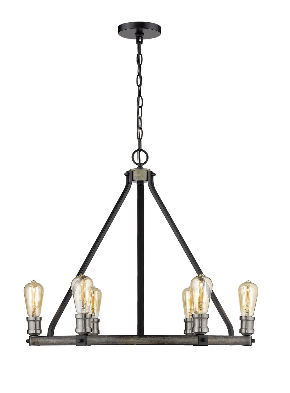 Z-Lite Canada - 472-6ABB - Six Light Chandelier - Kirkland - Ashen Barnboard