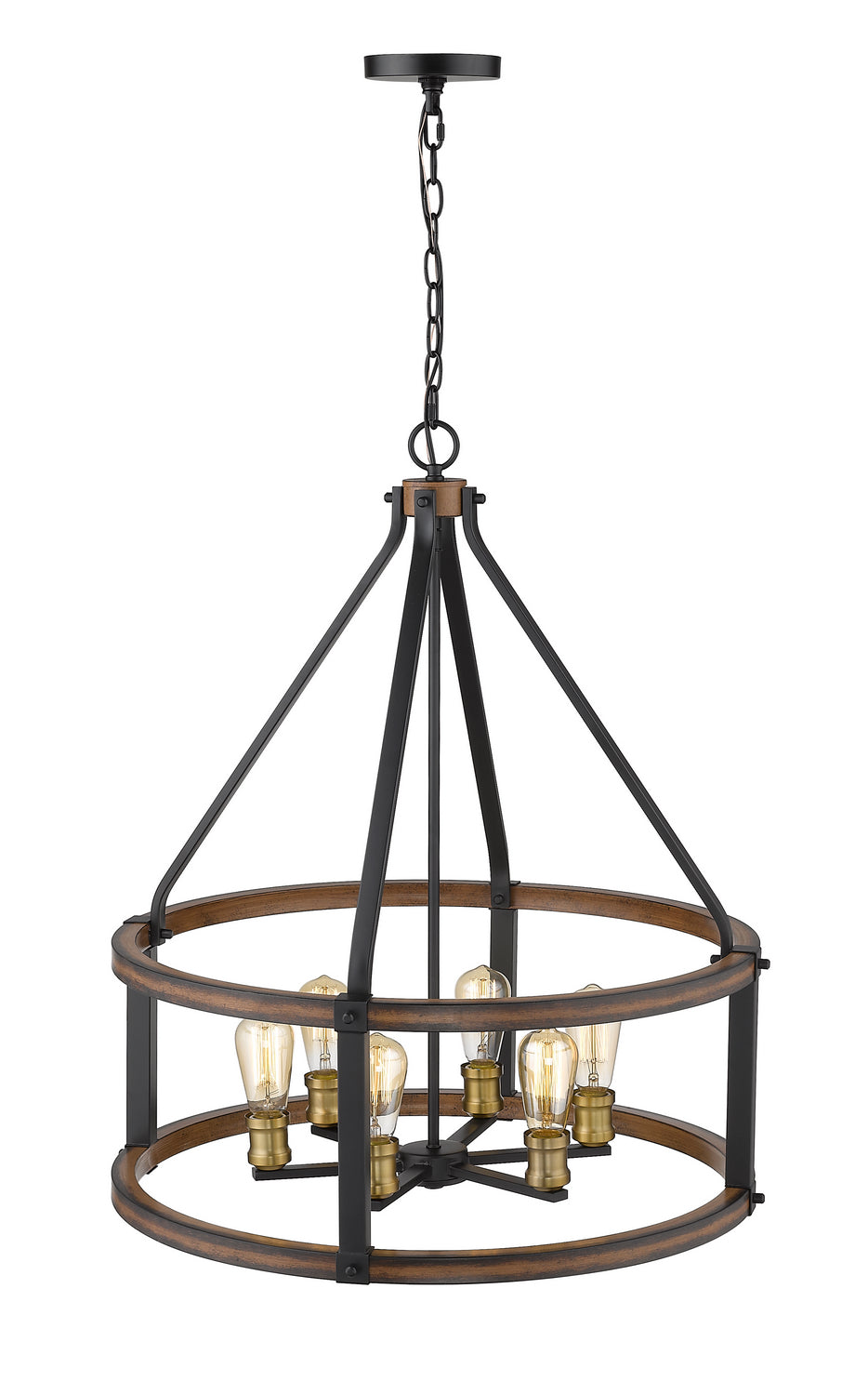 Z-Lite Canada - 472-6D-RM - Six Light Chandelier - Kirkland - Rustic Mahogany