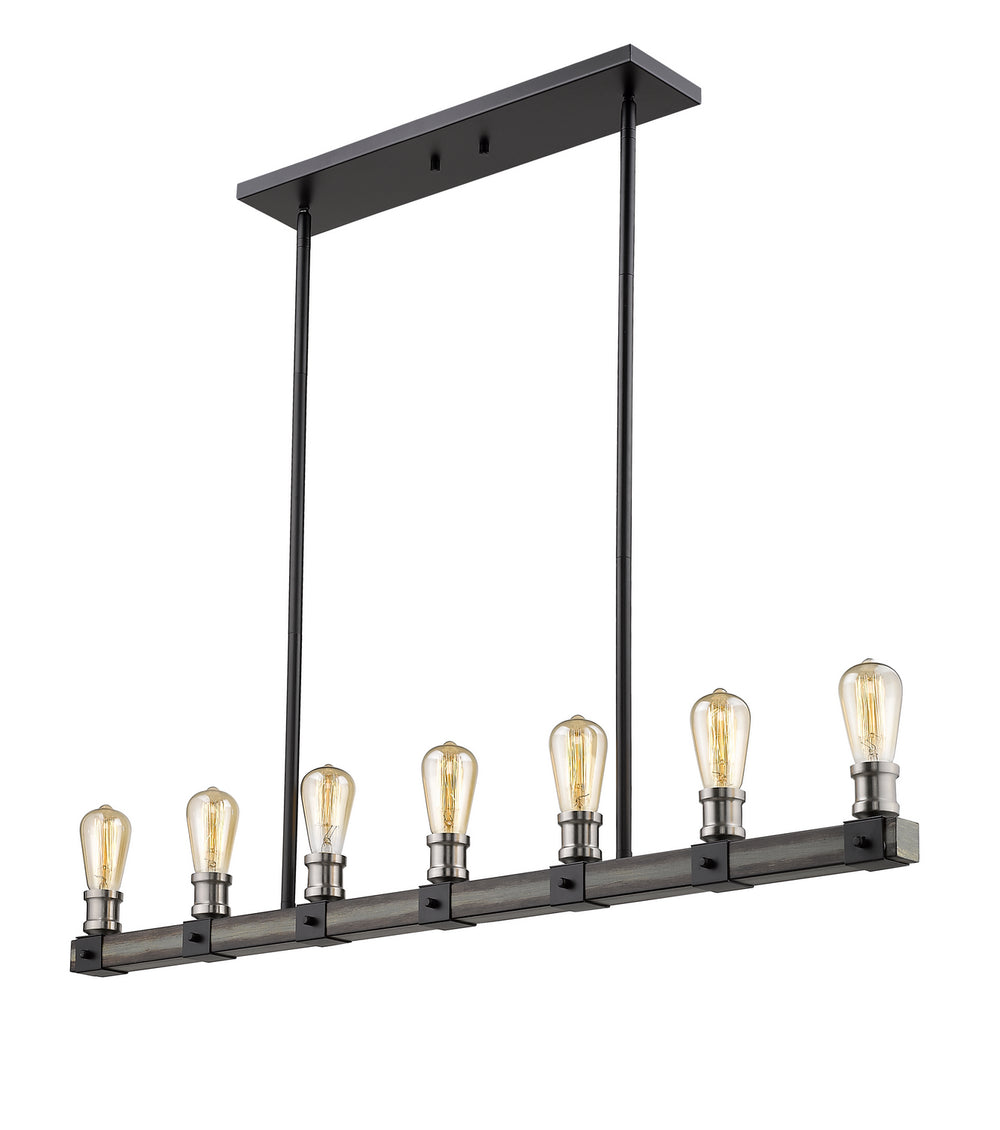 Z-Lite Canada - 472-7L-ABB - Seven Light Linear Chandelier - Kirkland - Ashen Barnboard